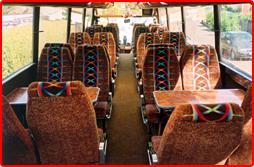 Coach interior, front view